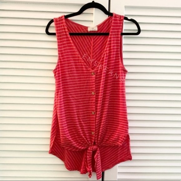 Anthropologie Tops - NWOT Anthropologie Tie Front Striped Top